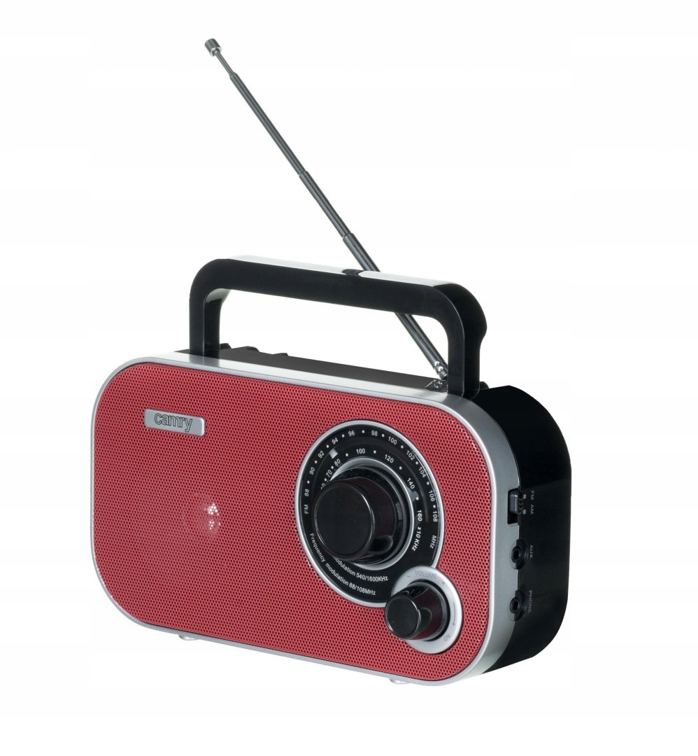 CR 1140 Red Radio Przenośne z Regulacją Głośności i Anteną Teleskopową