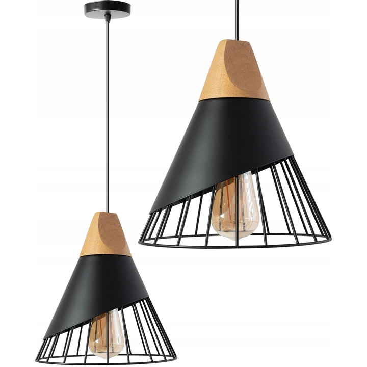 

Lampa Sufitowa Wisząca Skandynawska Czarna Złota