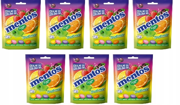 Levně 7x 160g Mentos ovocné bonbóny Karton
