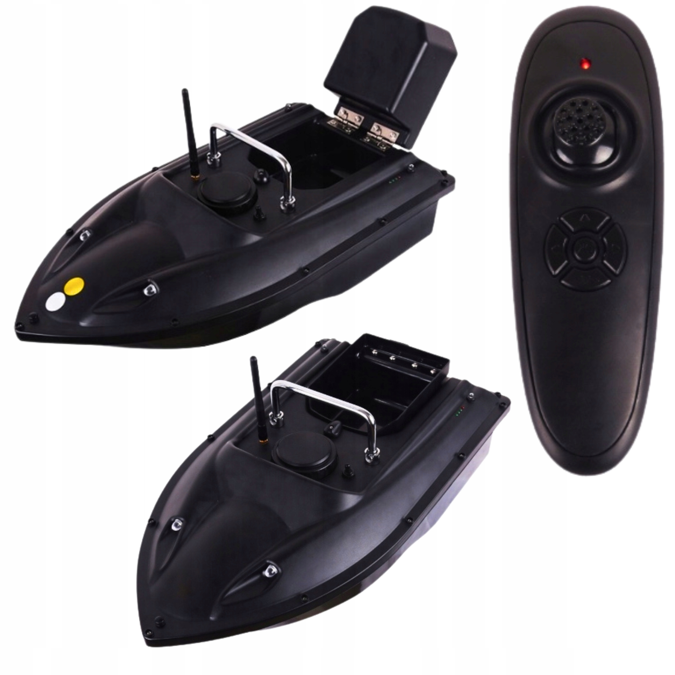 Loď Návnadová loďka| Černá pořádná| 2x akumulátory 7.4 V 5200 Mah