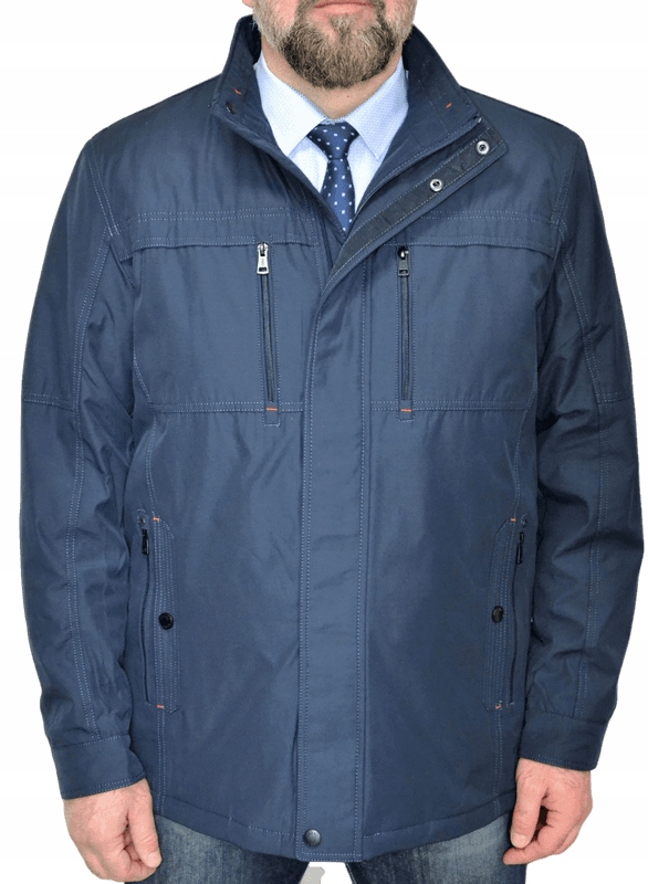 Pánská jarní podzimní přechodová bunda Bavlna 3XL Námořnická Modrá