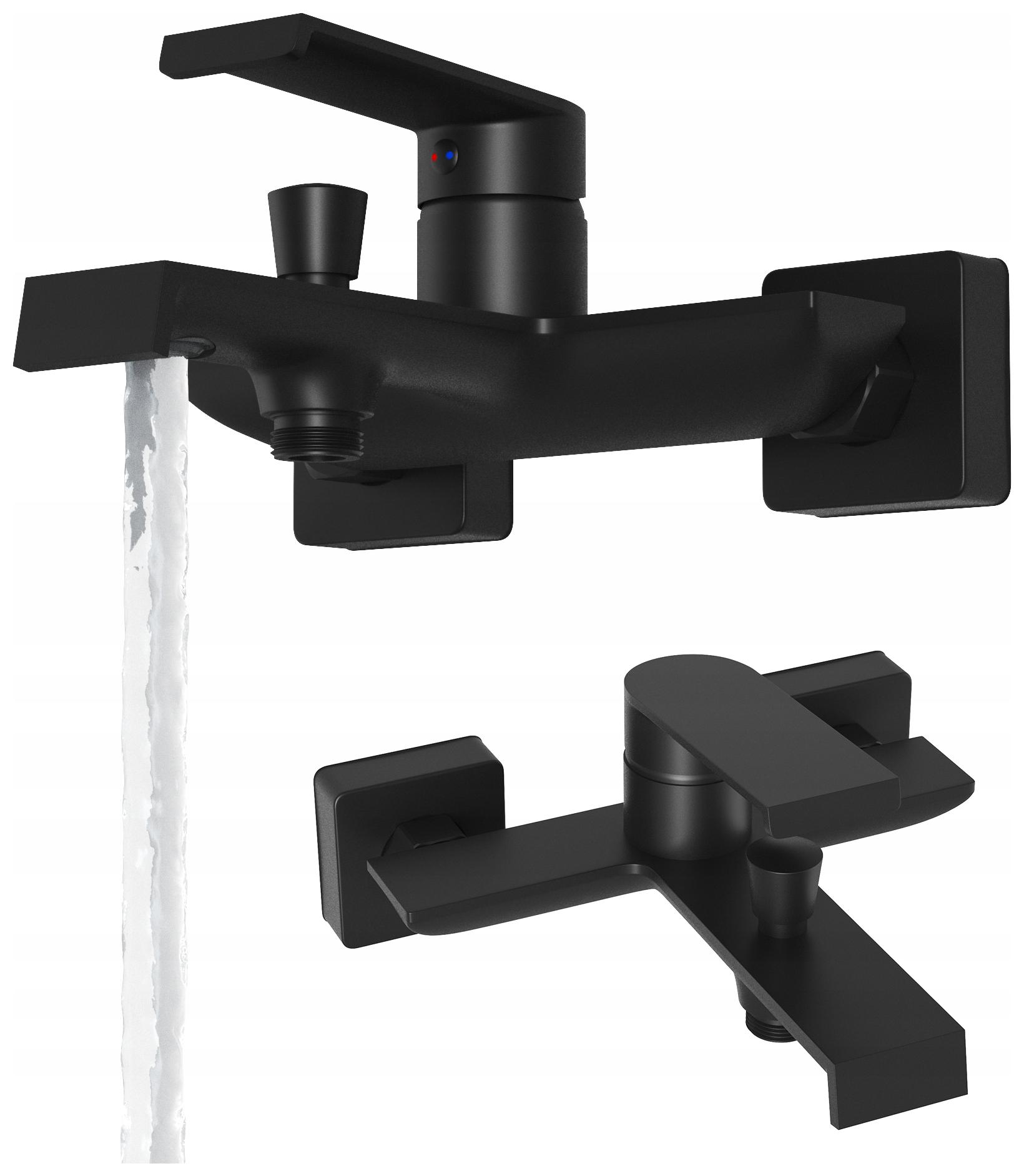 Vaňová A Sprchová Batéria Nástenná Čierna Matná Do Kúpeľne Bali