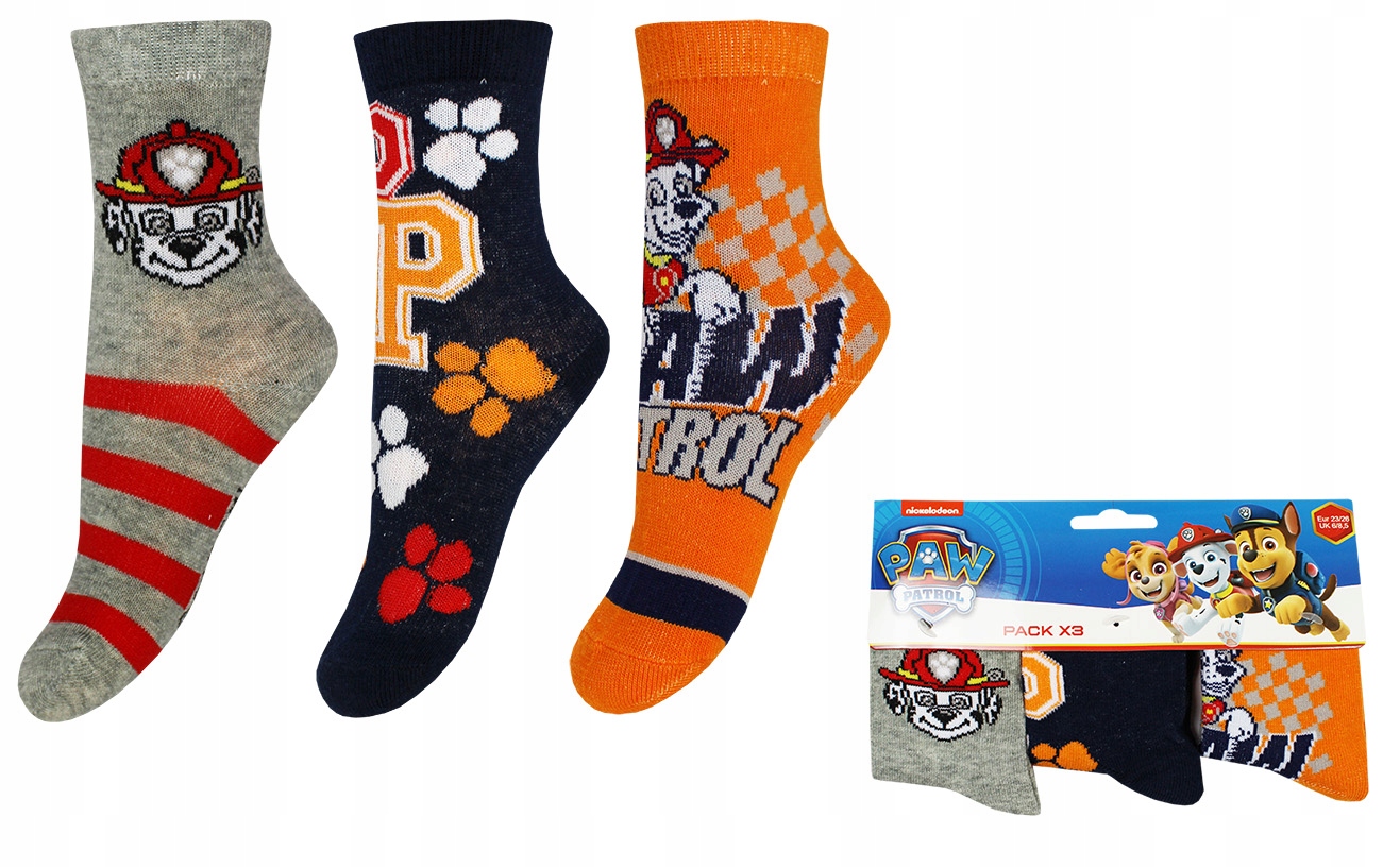 

Psi Paw Patrol Skarpetki Dla Dziecka 3PAK 23/26