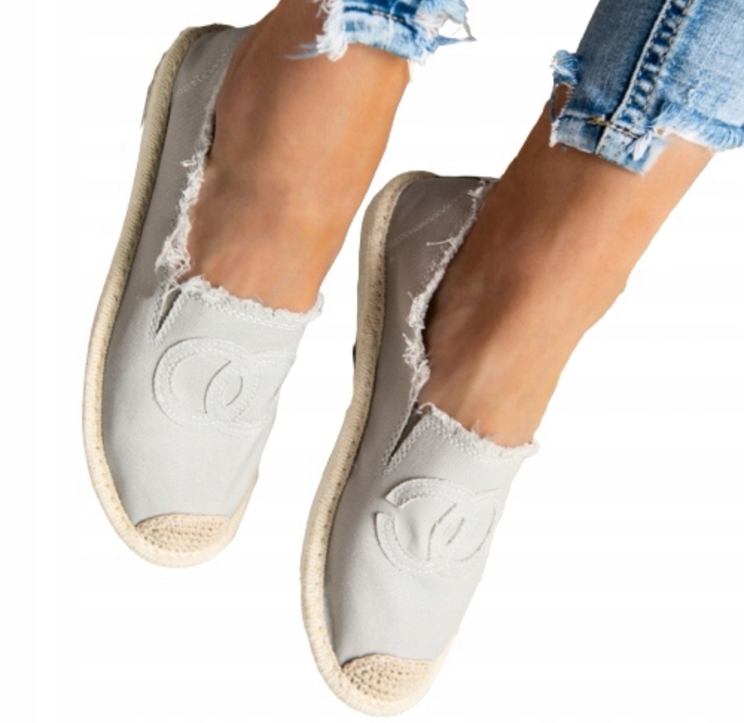 SZARE ESPADRYLE DAMSKIE CHANELKI 39 Kod producenta 1936-3