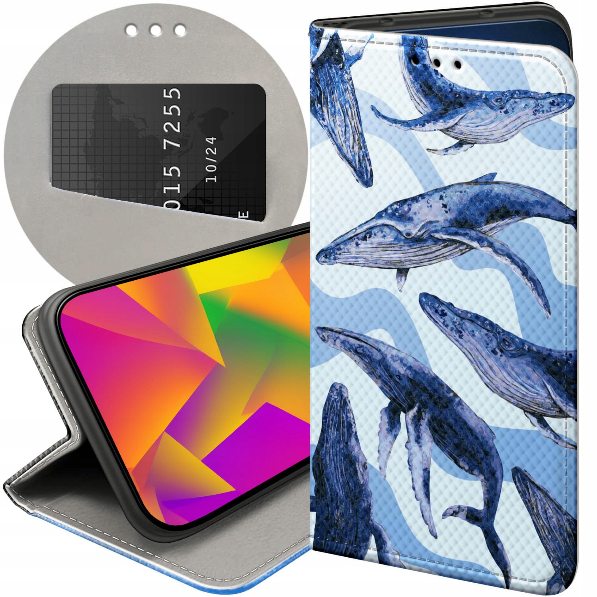 Etui Z Klapką Do Xiaomi Redmi Note 9T Morze Fale Woda Aqua Futerał