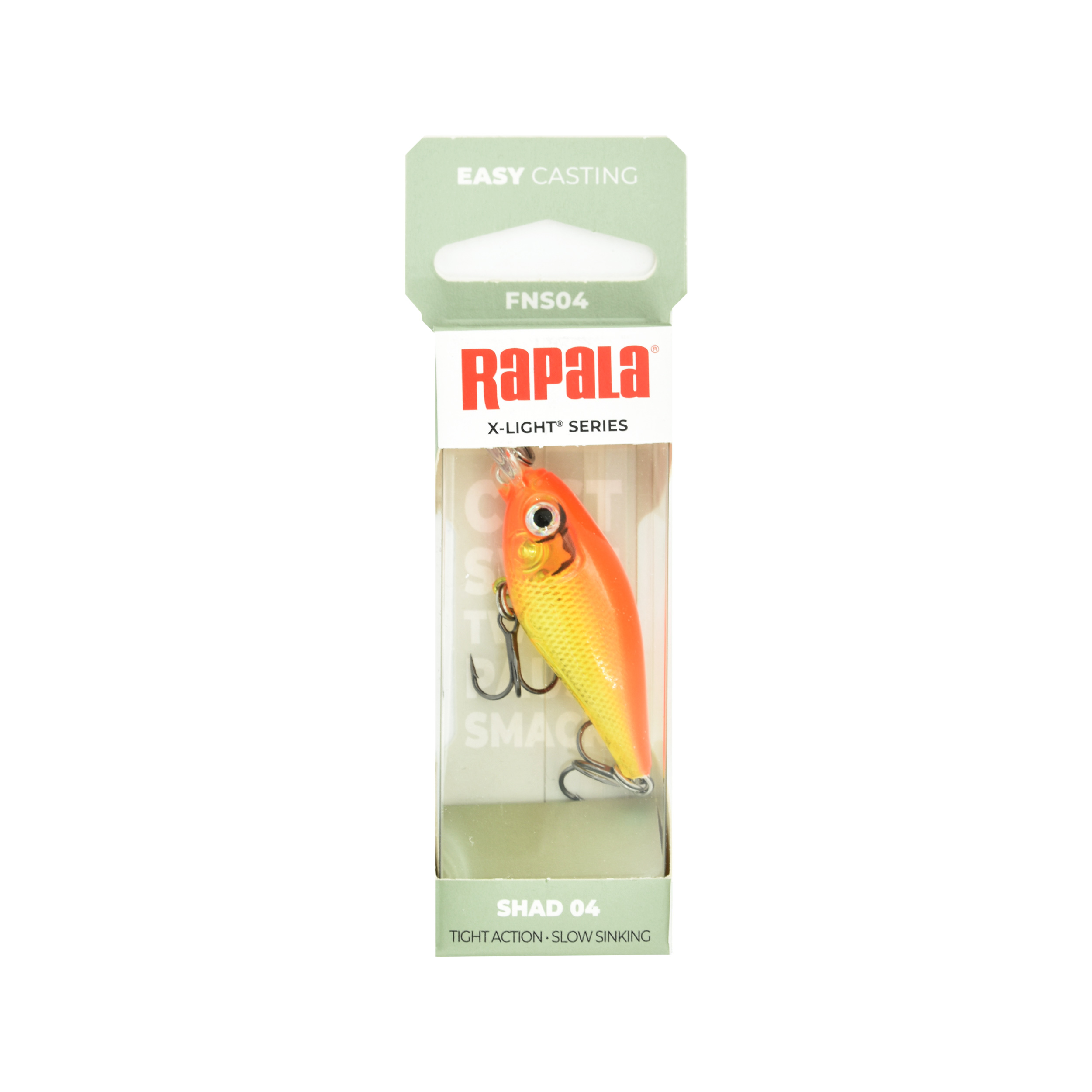 Wobler wolno tonący Rapala X-Light Shad długość 4cm waga 4g 1,5m Gfr