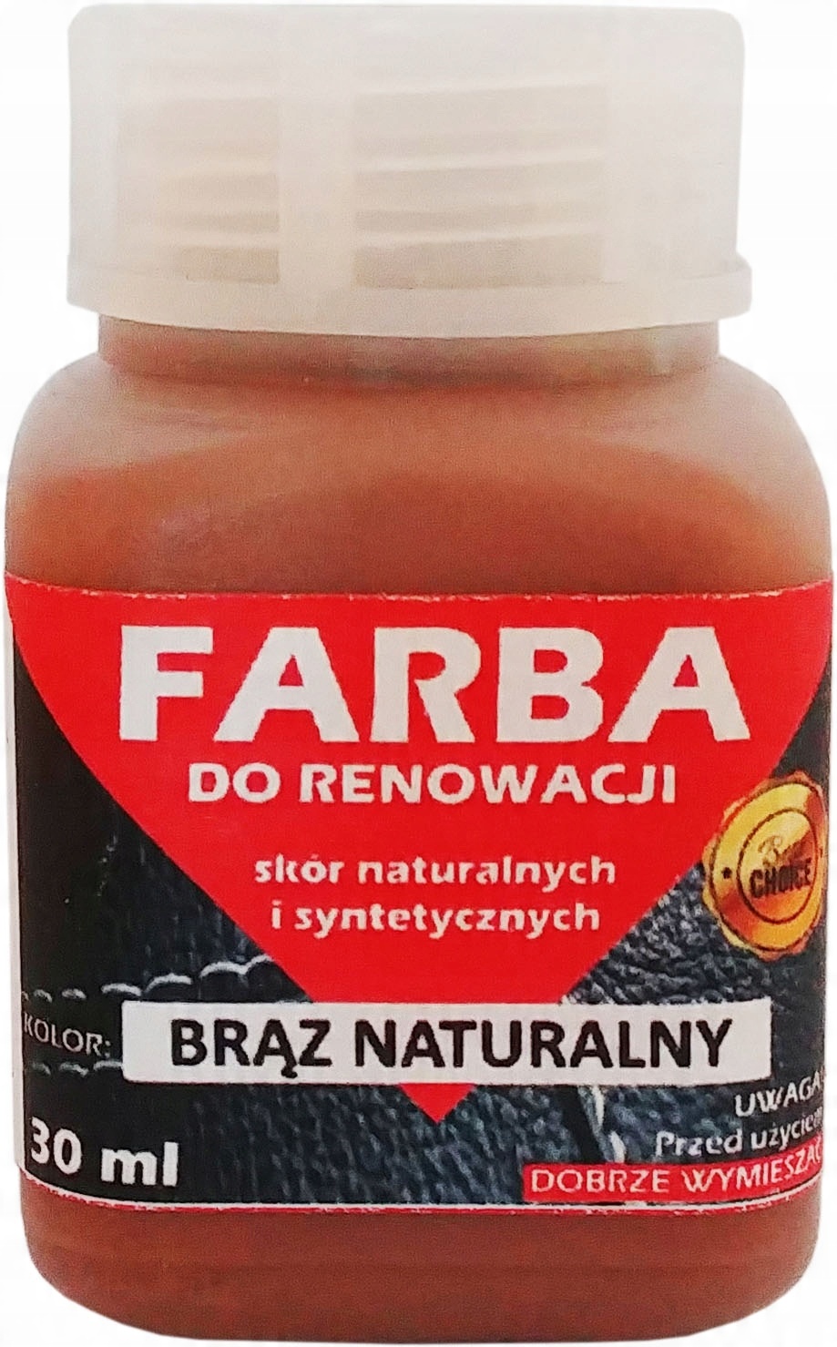 

Renowacja Skór Tapicerki Farba Brąz Naturalny 30ml