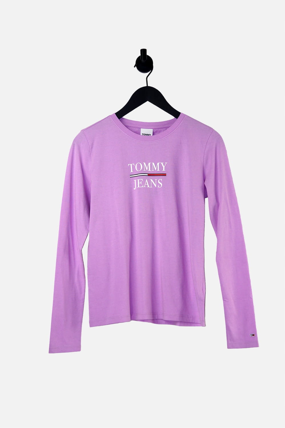 Tommy Jeans Fialové Tričko S Dlouhým Rukávem (s)
