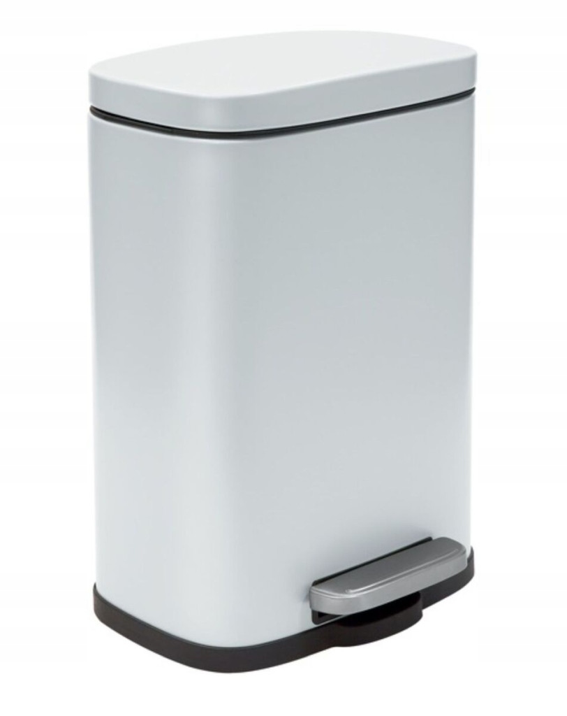 Levně Spirella pedálový odpadkový koš Akira matná bílá ocel soft-close 12 L 10.21