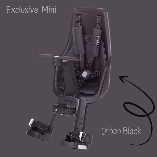 FOTELIK ROWEROWY EXCLUSIVE MINI PLUS BLACK + SZYBA Kod producenta 8011000021-a3