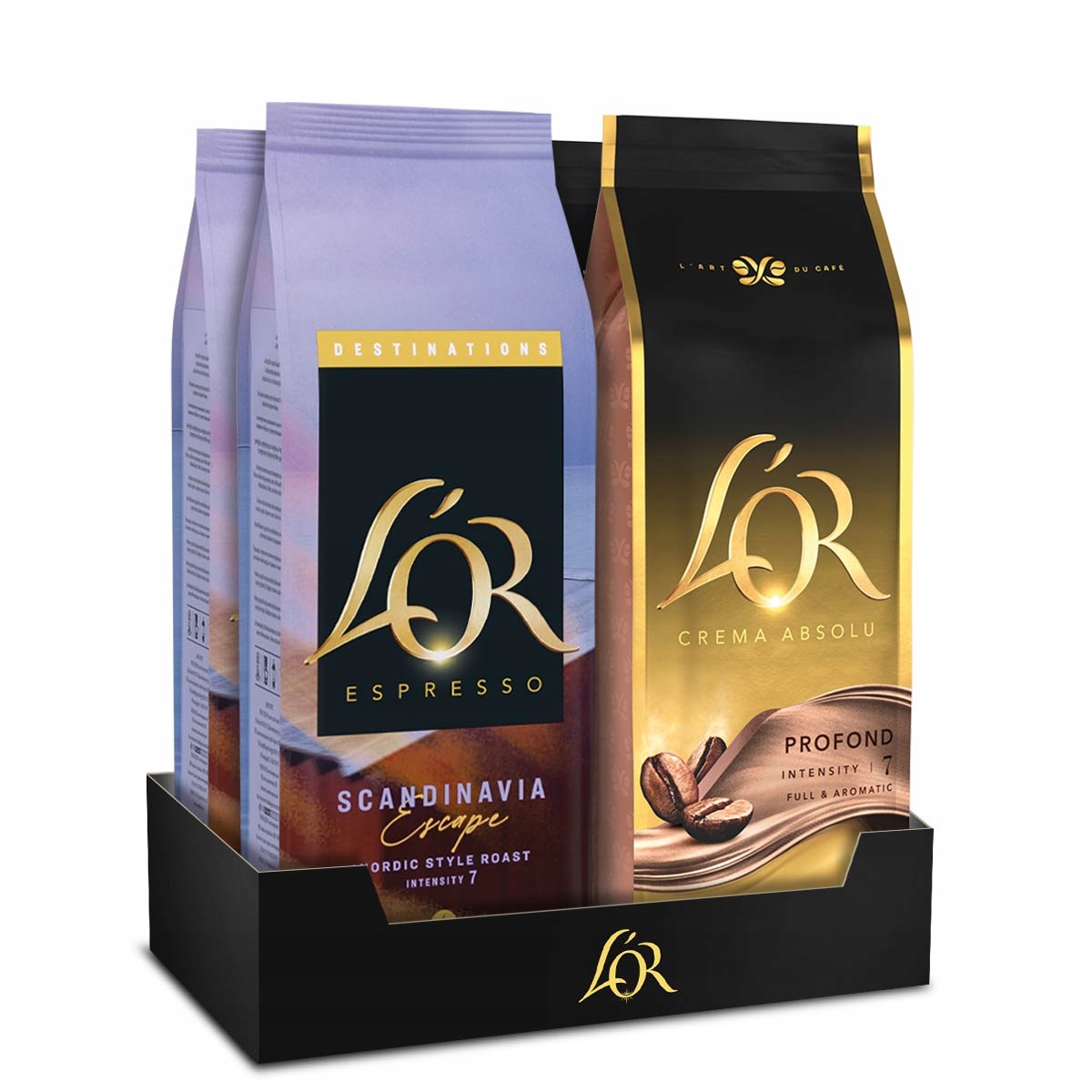 Kawa ziarnista L'or Crema Absolu 2x500g Scandinavia Escape 2x450g [1900g]