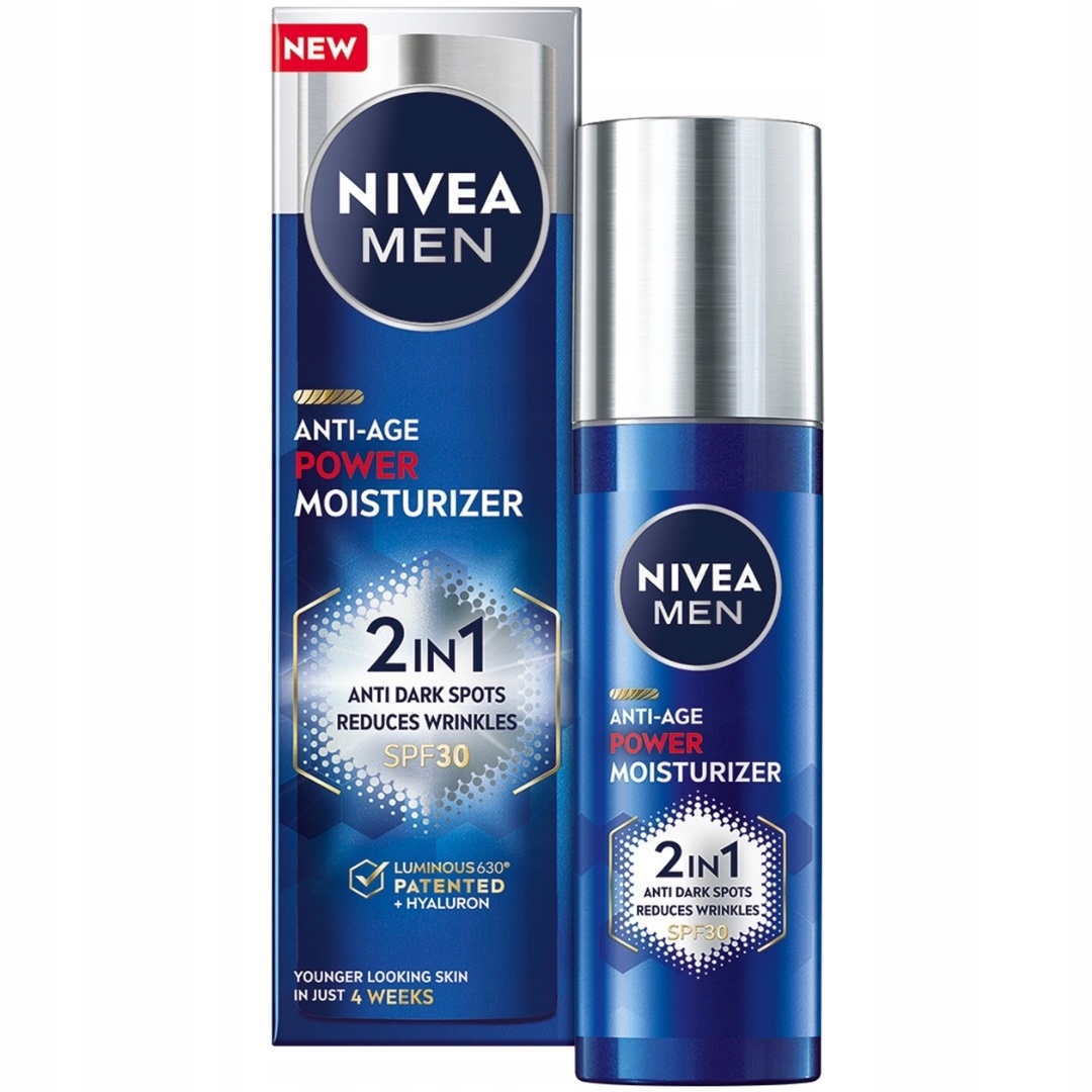 Krém Nivea Men Anti-Age Power na obličej pro muže Hydratační SPF30 50 ml