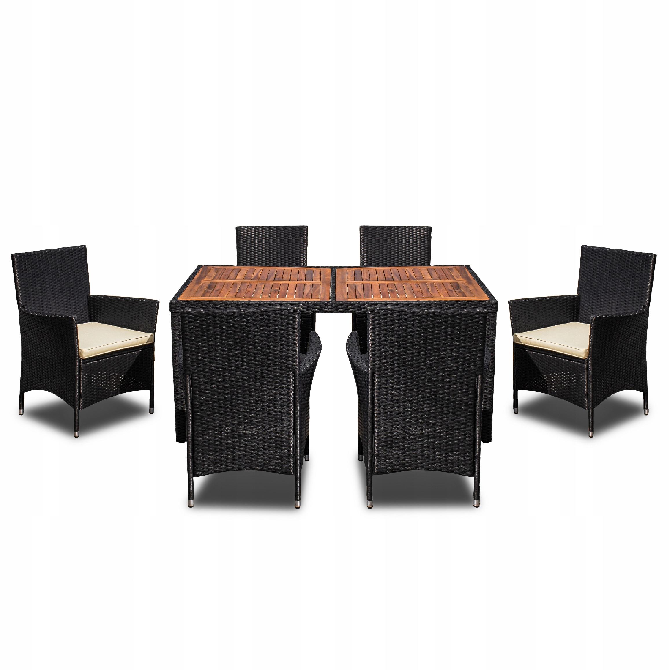 САДОВЕ МЕБЛІ EBRO 6 PEOPLE TECHNORATTAN ACACIA Ebro Line