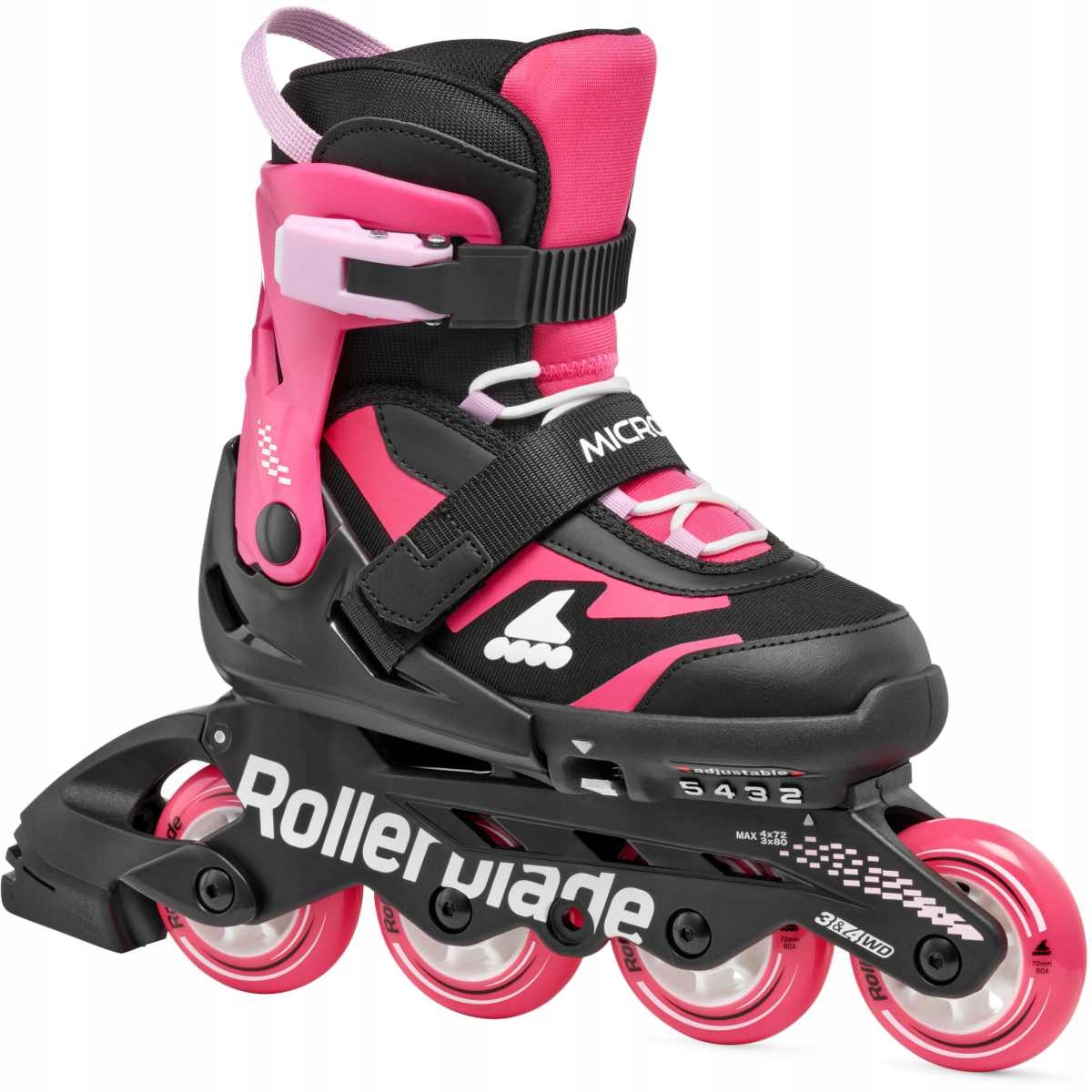 Dětské Kolečkové Brusle Rollerblade Microblade černo Pink 36,5-40,5