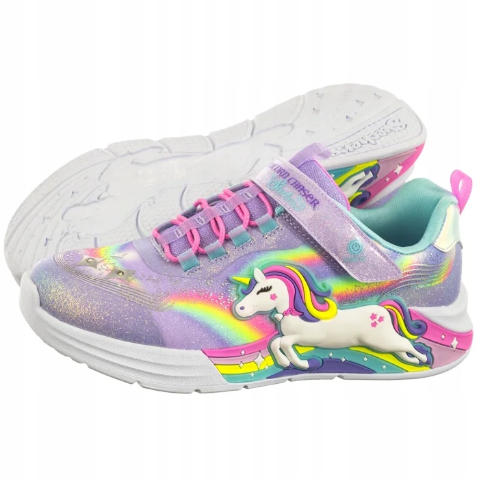 Buty Sportowe dla Dzieci Skechers S Lights Unicorn Chaser Fioletowe