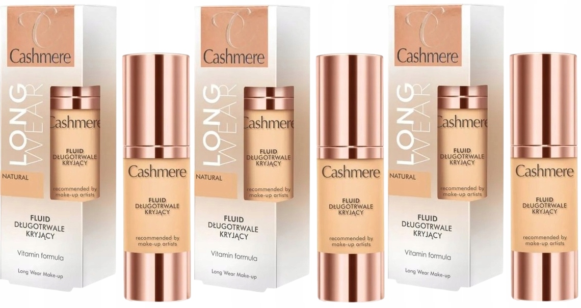 3 kusy Long Wear Krycí podklad Natural Cashmere 30 ml Lehká konzistence