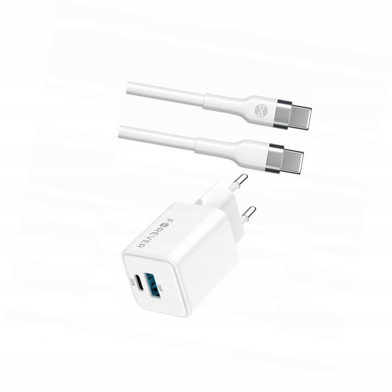 Szybka ładowarka GaN 20W Usb i Usb-c z kablem do Xiaomi Mi 11 Lite
