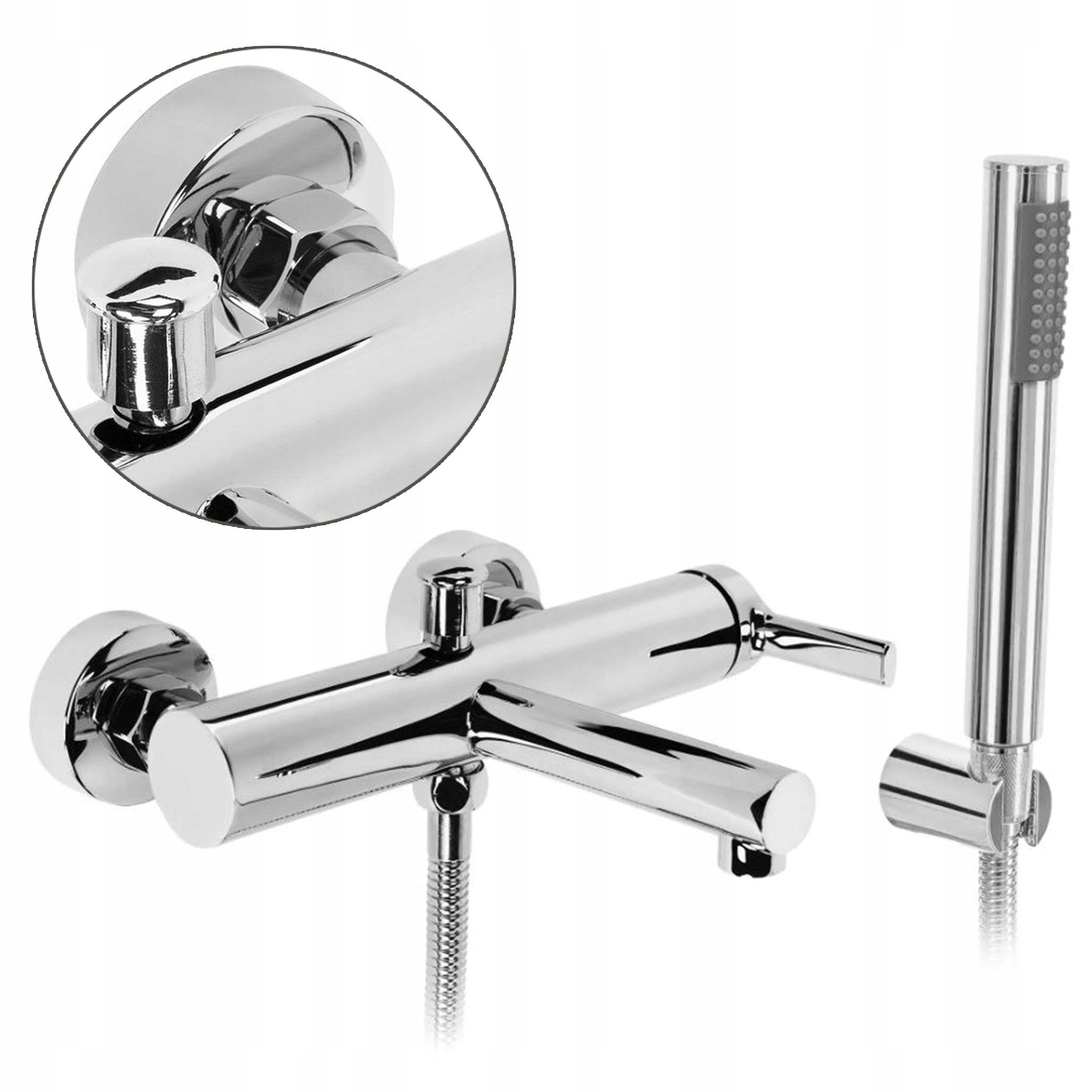 Nástenná vaňová batéria Rea Pixel Chrom Nástenná so slúchadlom