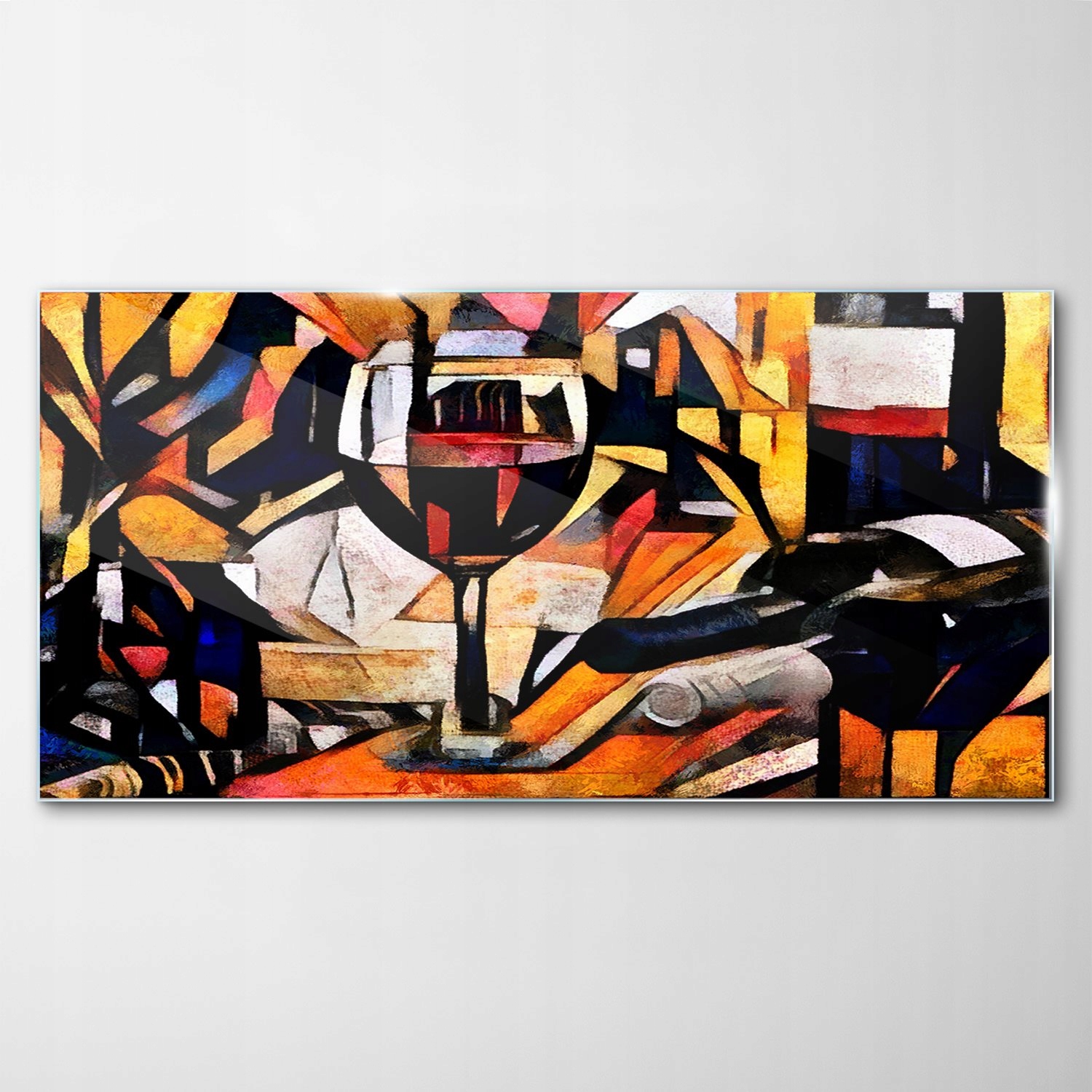 Tvrdený sklenený obraz Víno Umenie 140x70