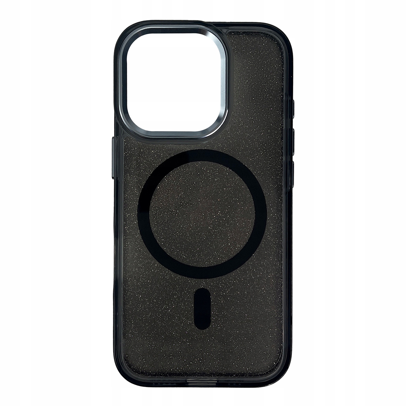 Etui Glitter Case MagSafe na iPhone 16 Pro Max czarne z brokatem