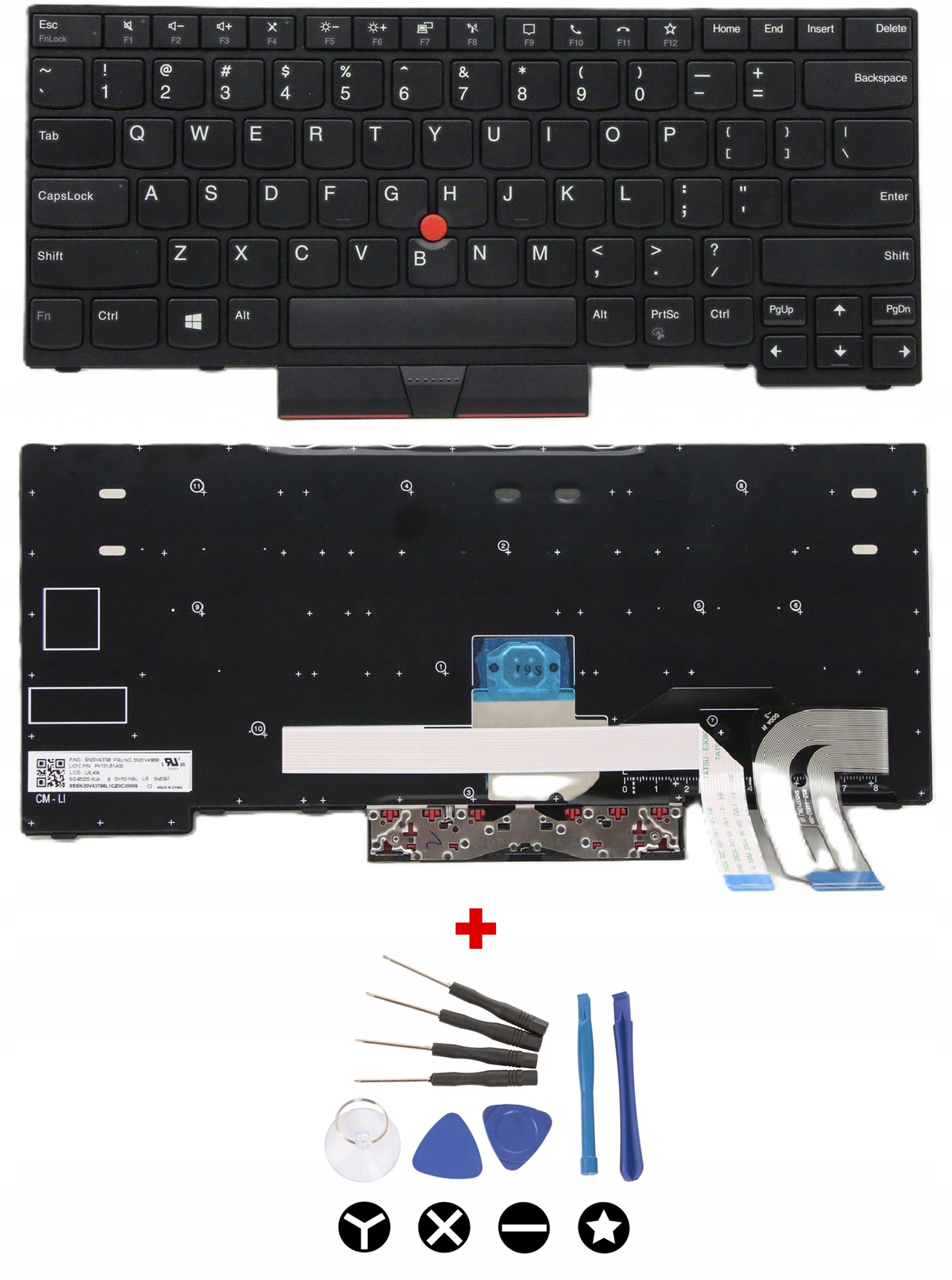 Nowa Klawiatura do Lenovo 01YP269 Lenovo ThinkPad T14 Gen 1 T480s T490 L480