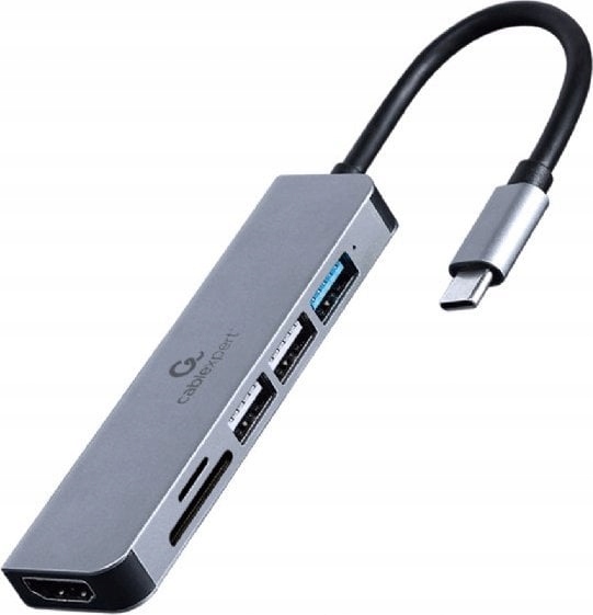 Adapter wieloportowy USBC 6w1, HDMI, USB 3.1, USB