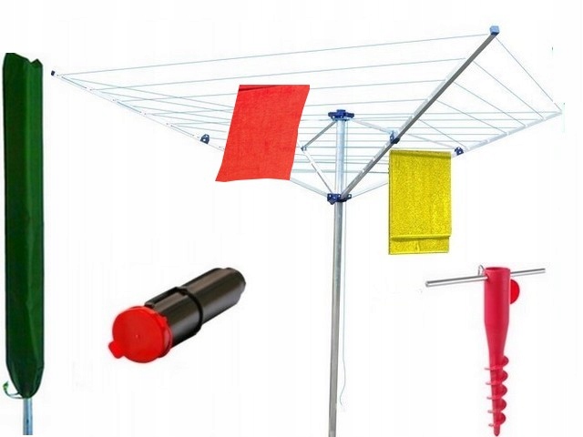 Suszarka Ogrodowa Wenus na pranie mocna metalowa 50m linek