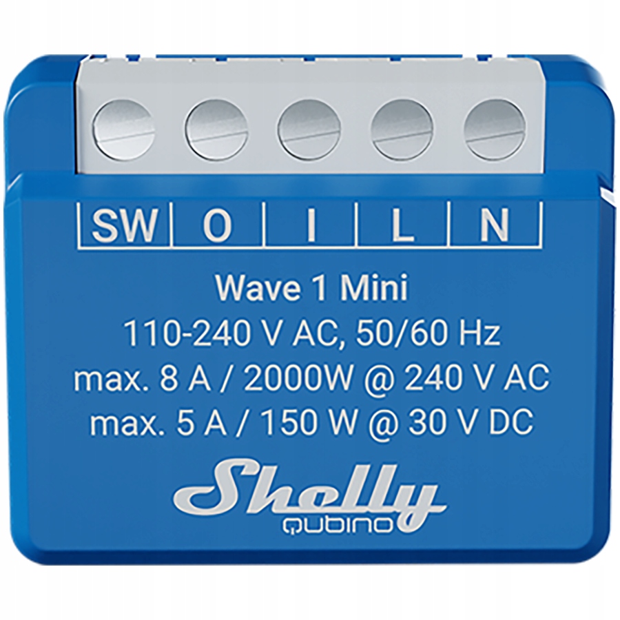 Shelly Wave 1 Mini 1kanálový modul s bezpotenciálovým kontaktem