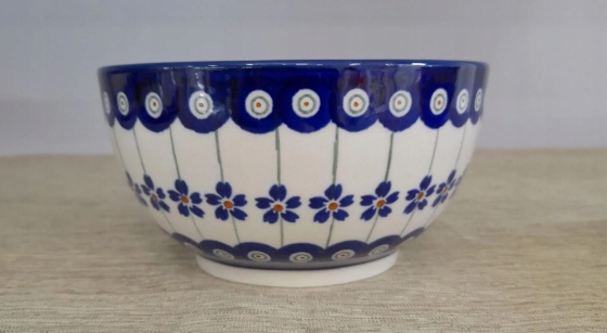 Miska Salátová Mísa Šálek Z.c. Bolesławiec 0,45 L Gu 971 Dek 166