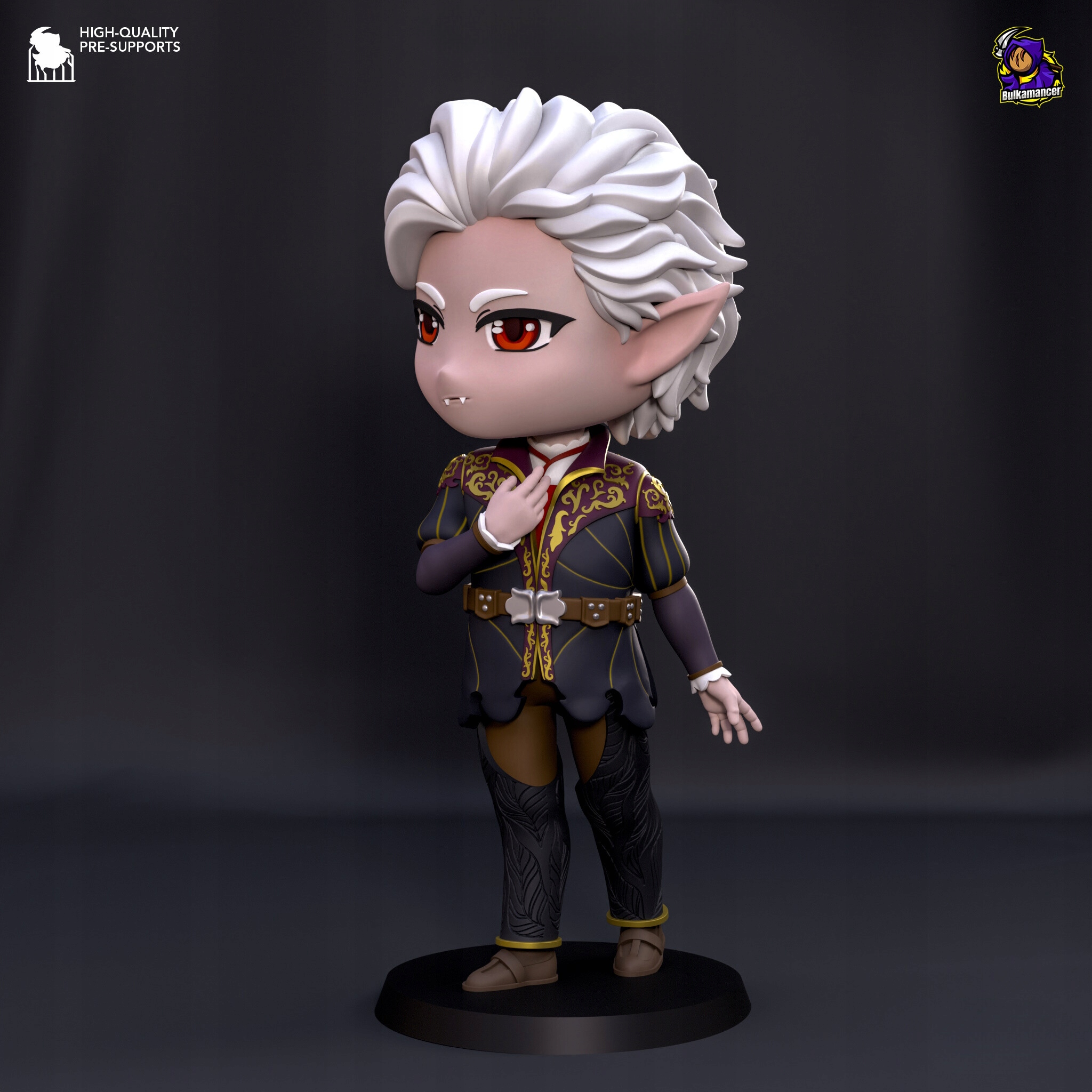 Figurka Mini Astarion Baldur's Gate 3 Bulkamancer Sulpts 3D tisk 6K