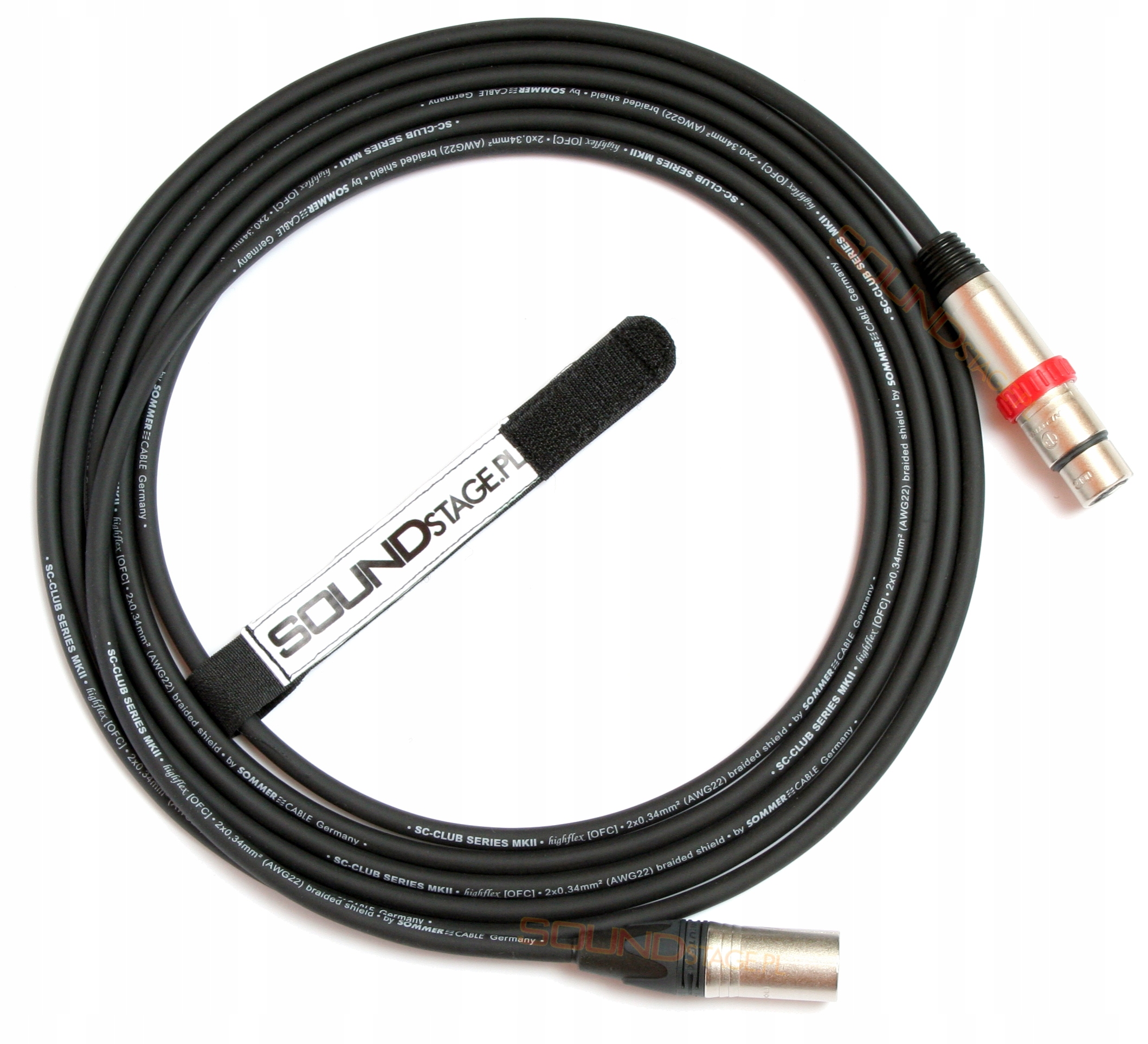 Przewód mikrofonowy 7M z wyłącznikiem do mikrofonu Złącza XLR - XLR