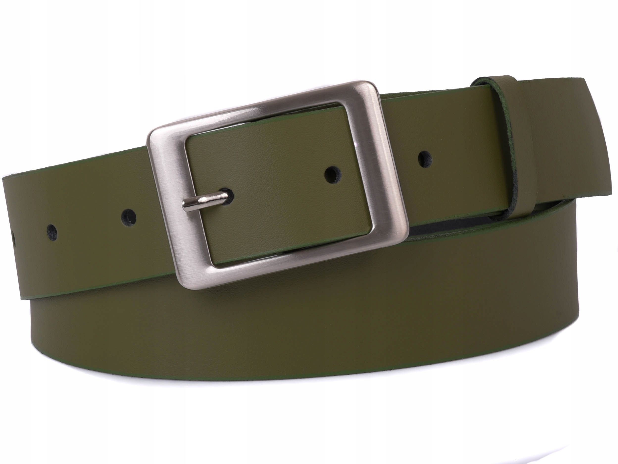 

Damski Skórzany pasek 4cm Khaki |95obw