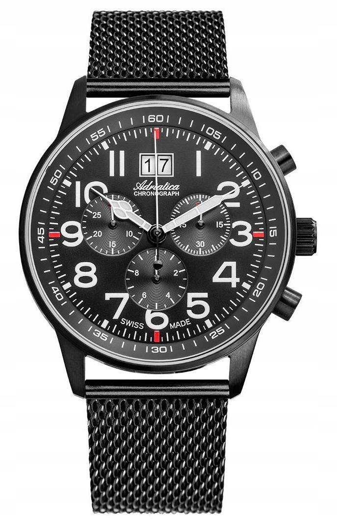 Nové Originální Pánské Hodinky Adriatica A1076.B124CH černé