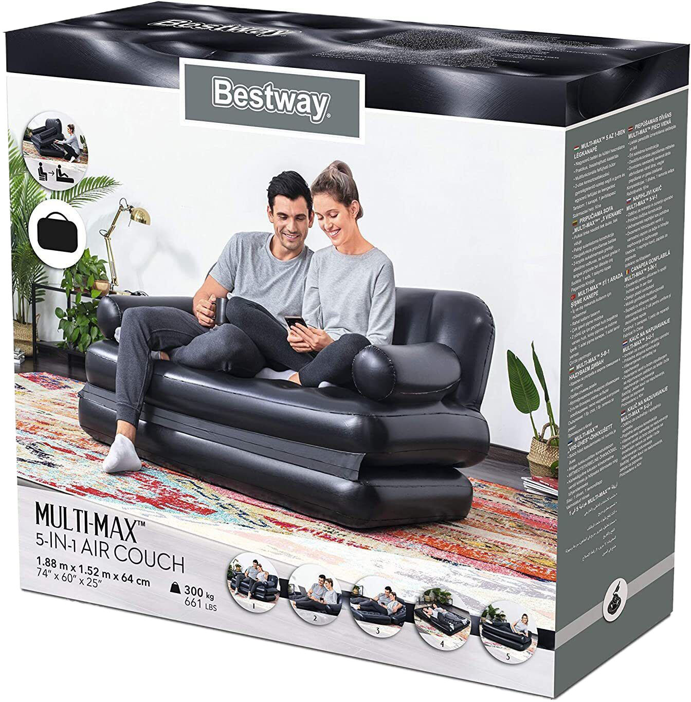 Nadmuchiwana sofa Bestway 2-osobowa 5 in 1