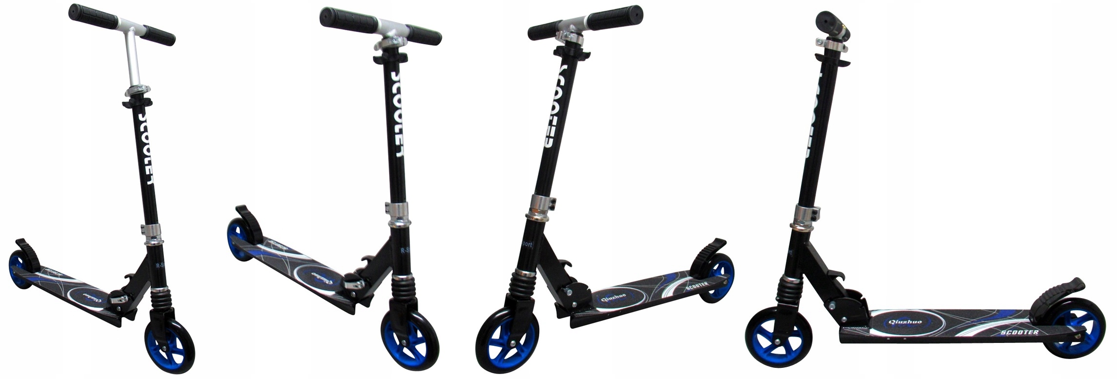 Duża Hulajnoga H7n Składana R-Sport 145mm do100 kg Rama Metalowa