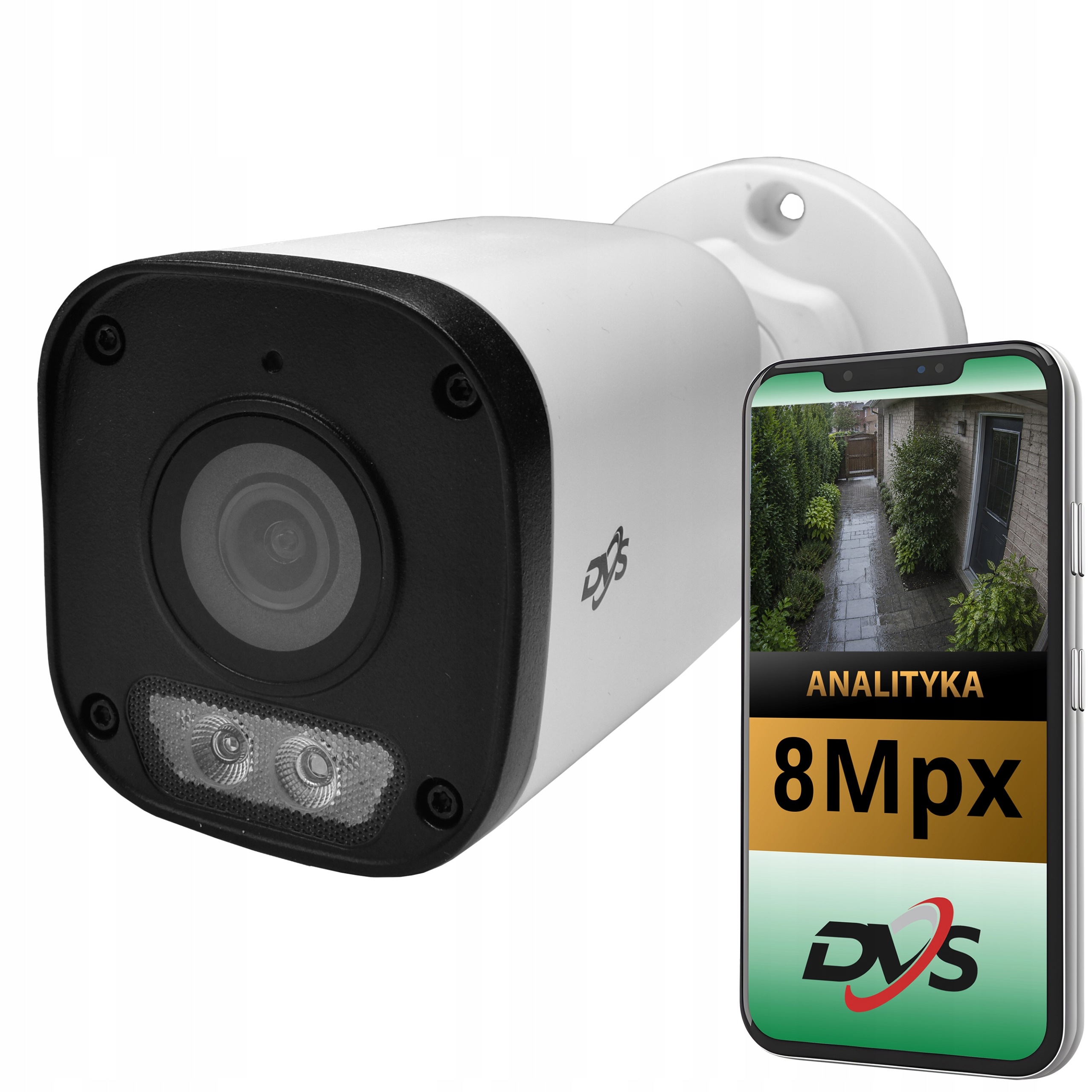Ip Kamera Dvs 8MPX Vonkajšia Tuba Poe Dual Light Monitorovanie Domu Uhd 4K