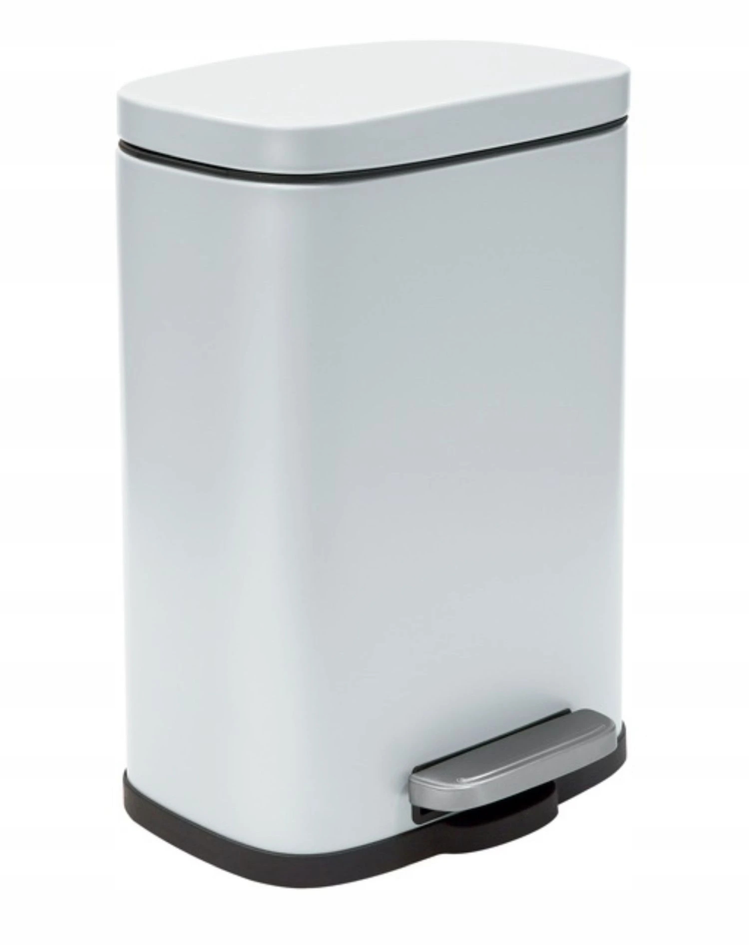 Levně Spirella pedálový odpadkový koš Akira, matná bílá ocel, soft-close, 12 L