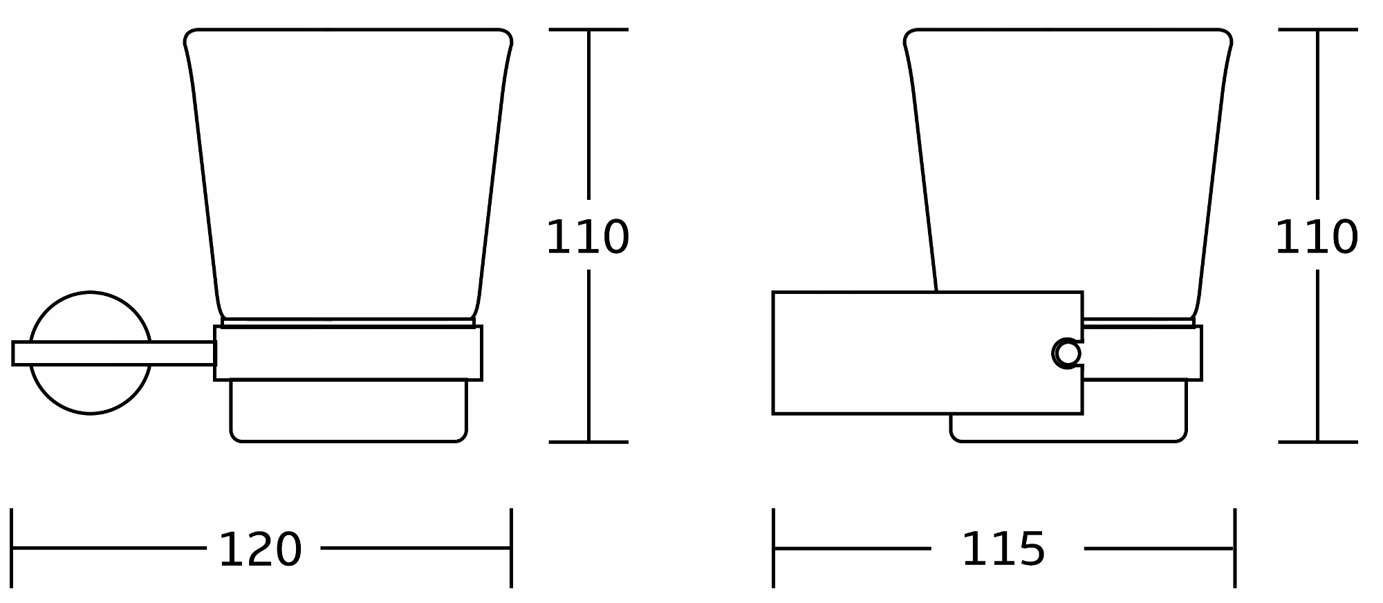MEXEN ARON WISZĄCY KUBEK NA SZCZOTECZKI ZŁOTY Kod producenta 7088138-57