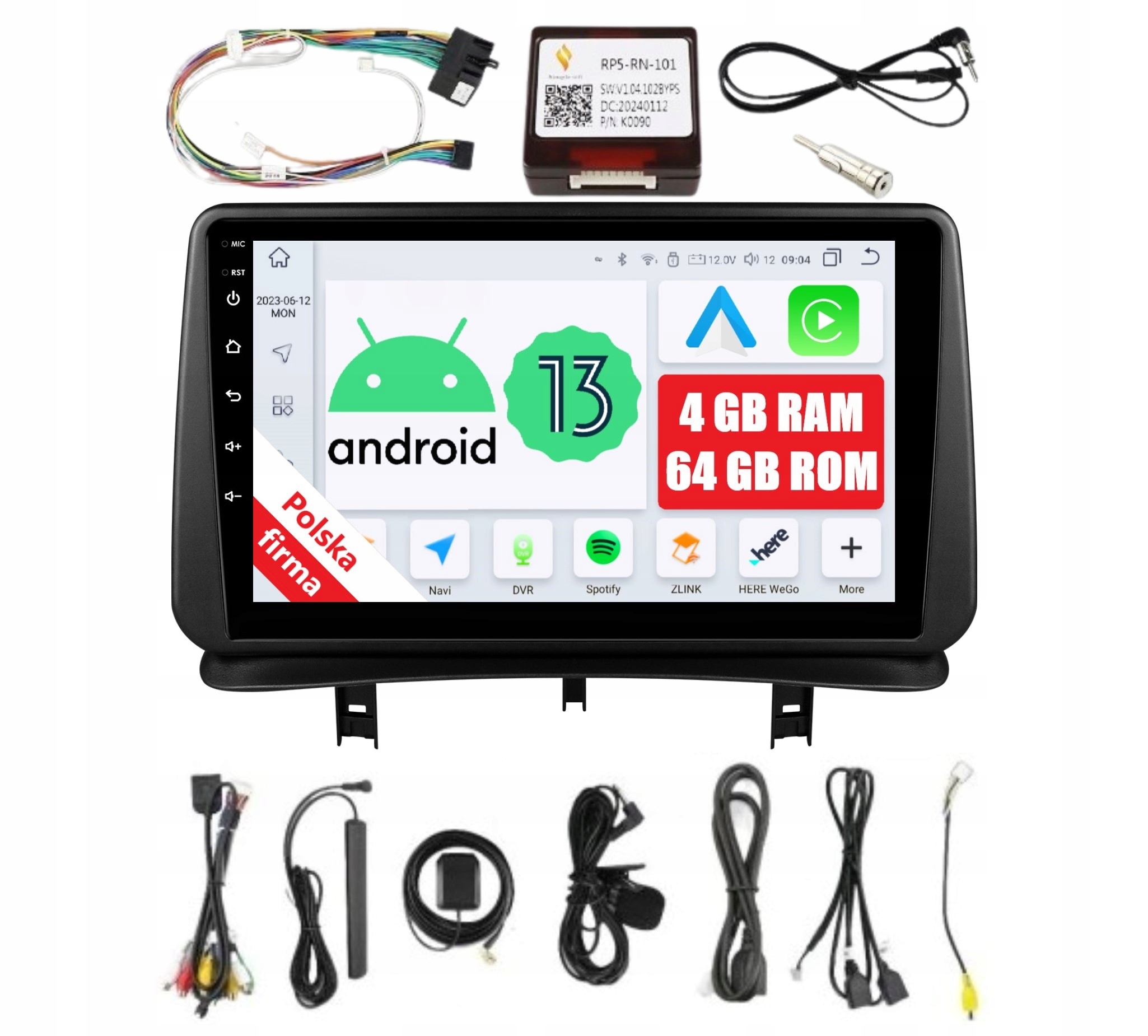 Rádio 2DIN Navigácia Android Renault Clio 3 III 4/64 Gb Dsp Carplay Lte