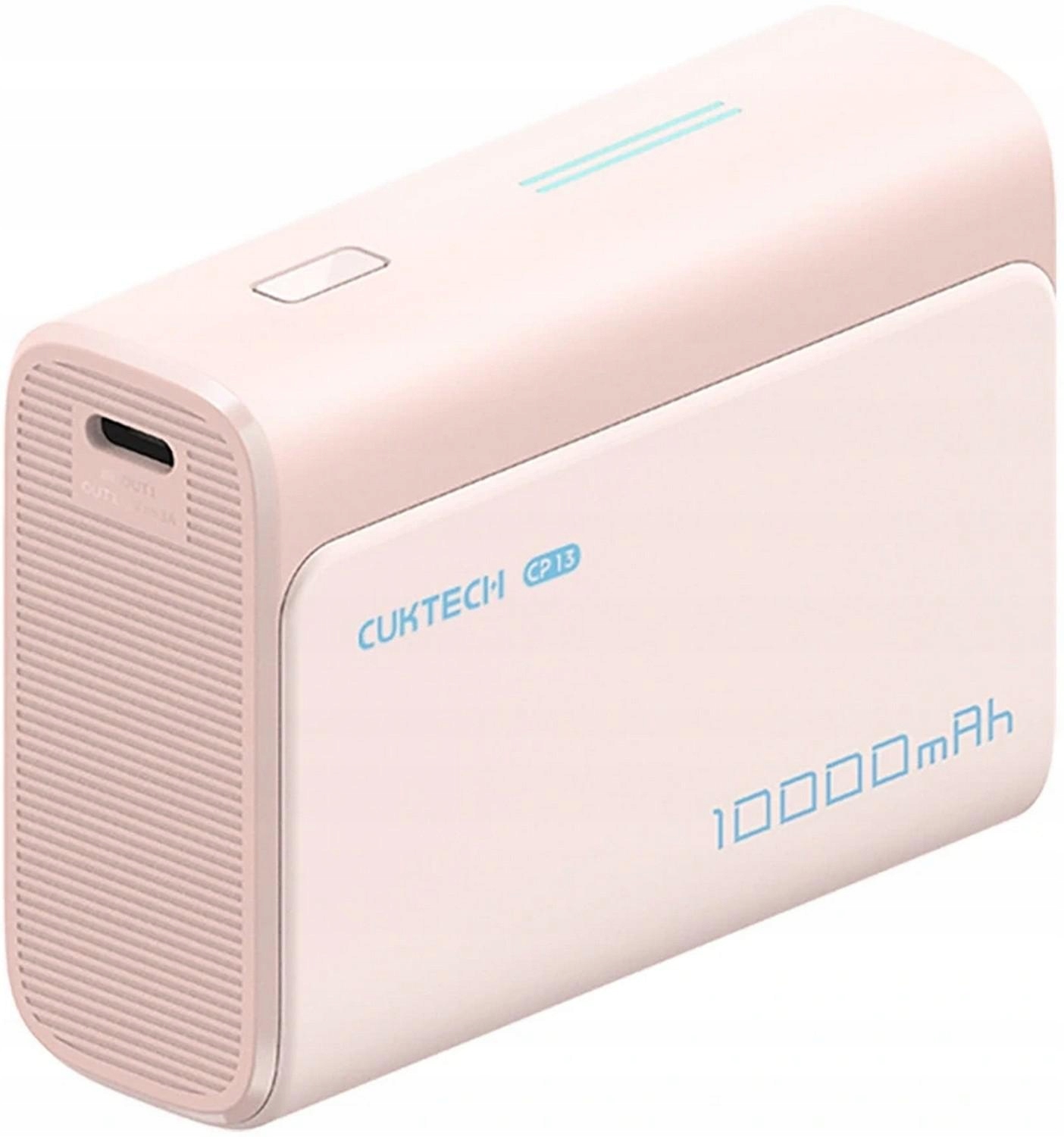 Cuktech CP13 30W 10000 mAh Usb-c Usb-a różowy