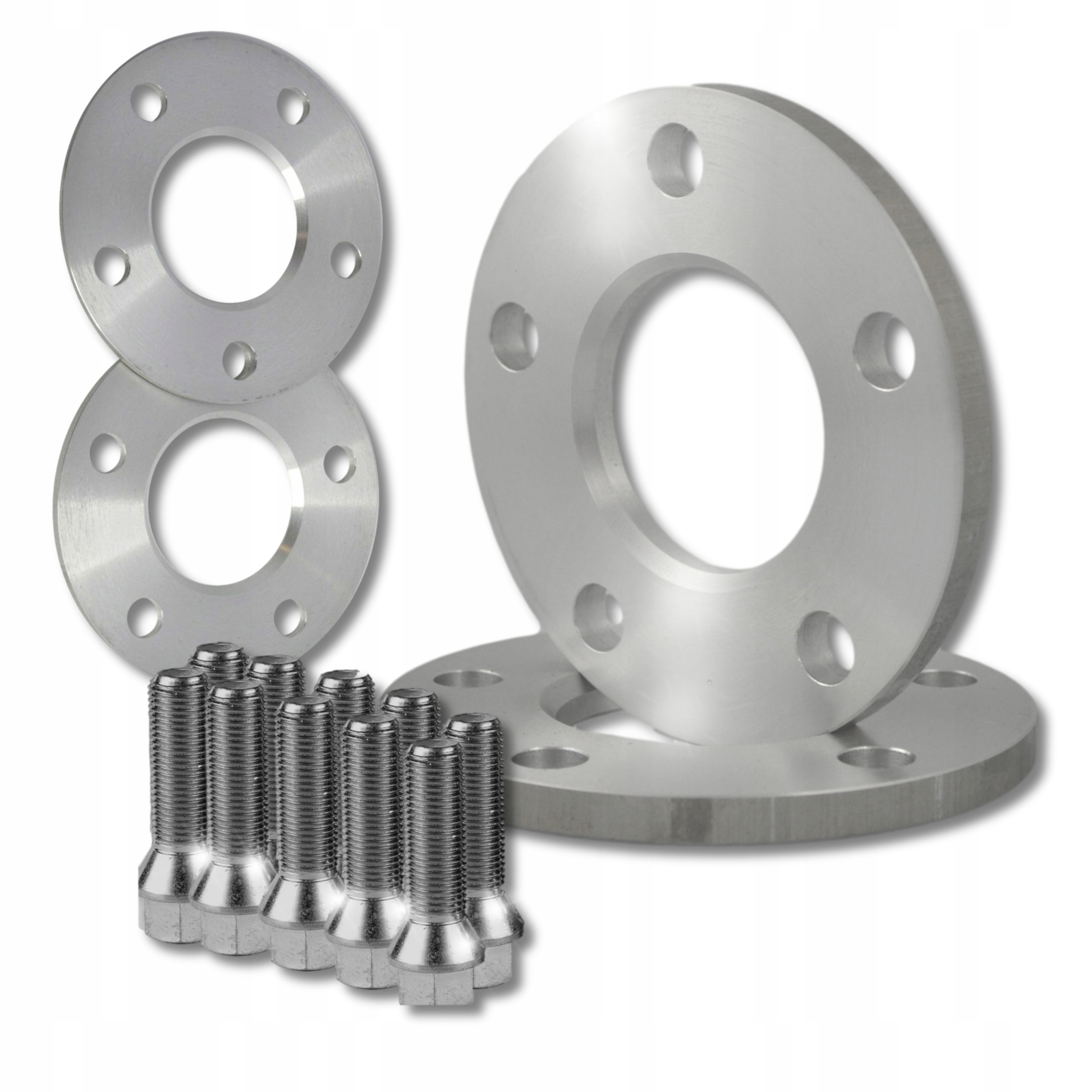 Set Distance Šrouby 5x112 66,5 5mm stříbrný M14x1,5 Vzdálenost Dystom