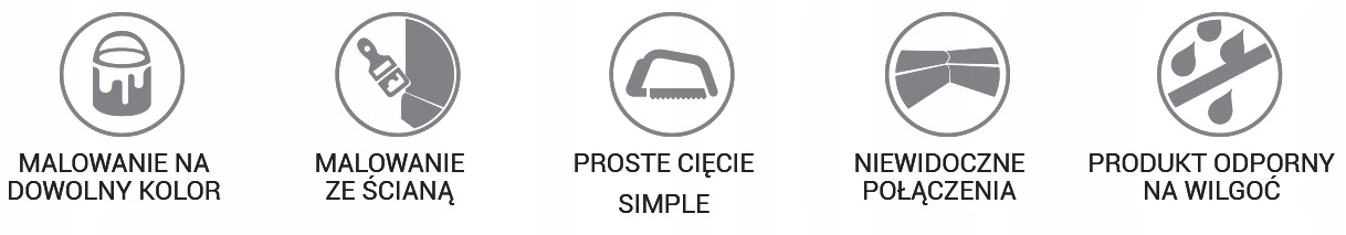 Białe Listwy Karniszowe LK-01 Creativa by Cezar Długość 2.4 m