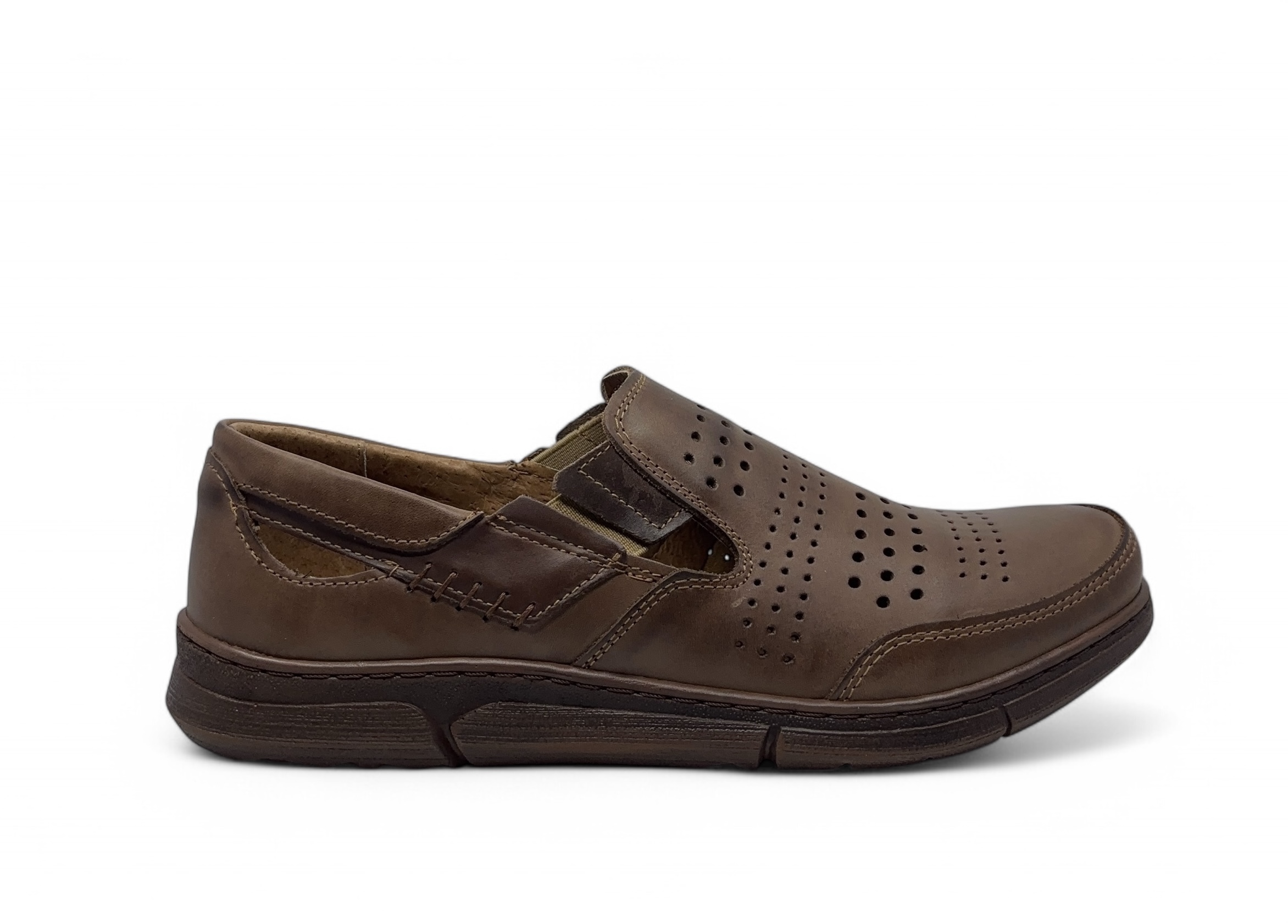 Pánské polobotky model J53l Polbut – přírodní kůže, velikost 41