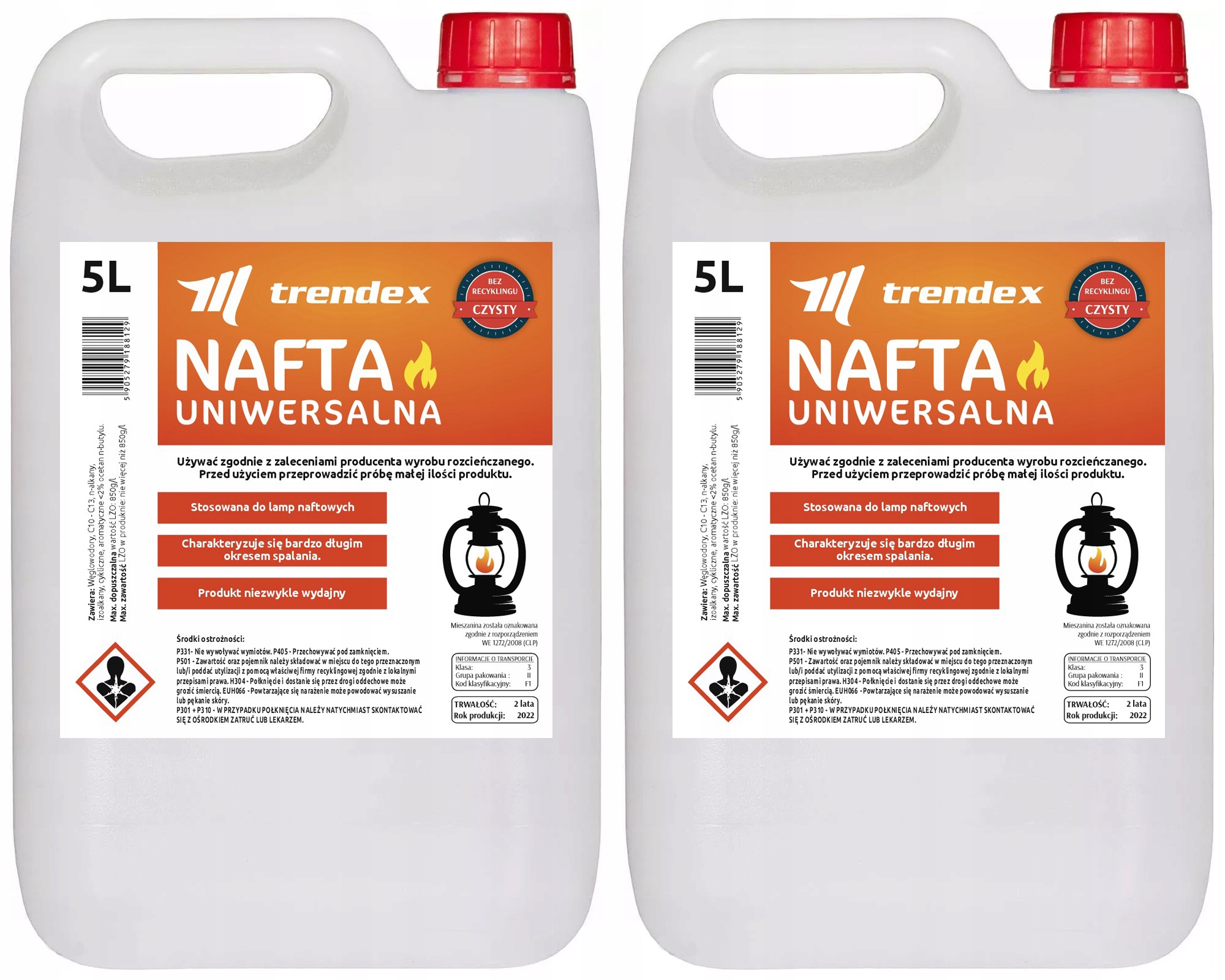 NAFTA UNIWERSALNA OŚWIETLENIOWA DO PIECYKÓW 2X5L