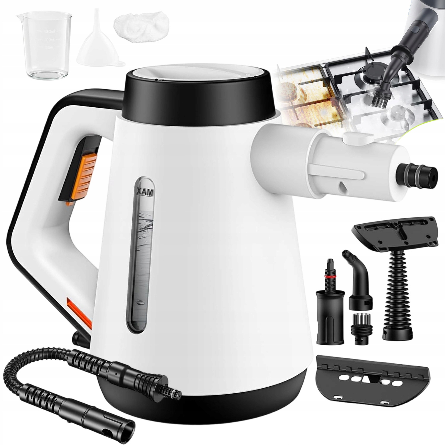 Parní Čistič Mop Ruční Napařovač Do Auta Oken, Spáry, Čalounění 1200 W