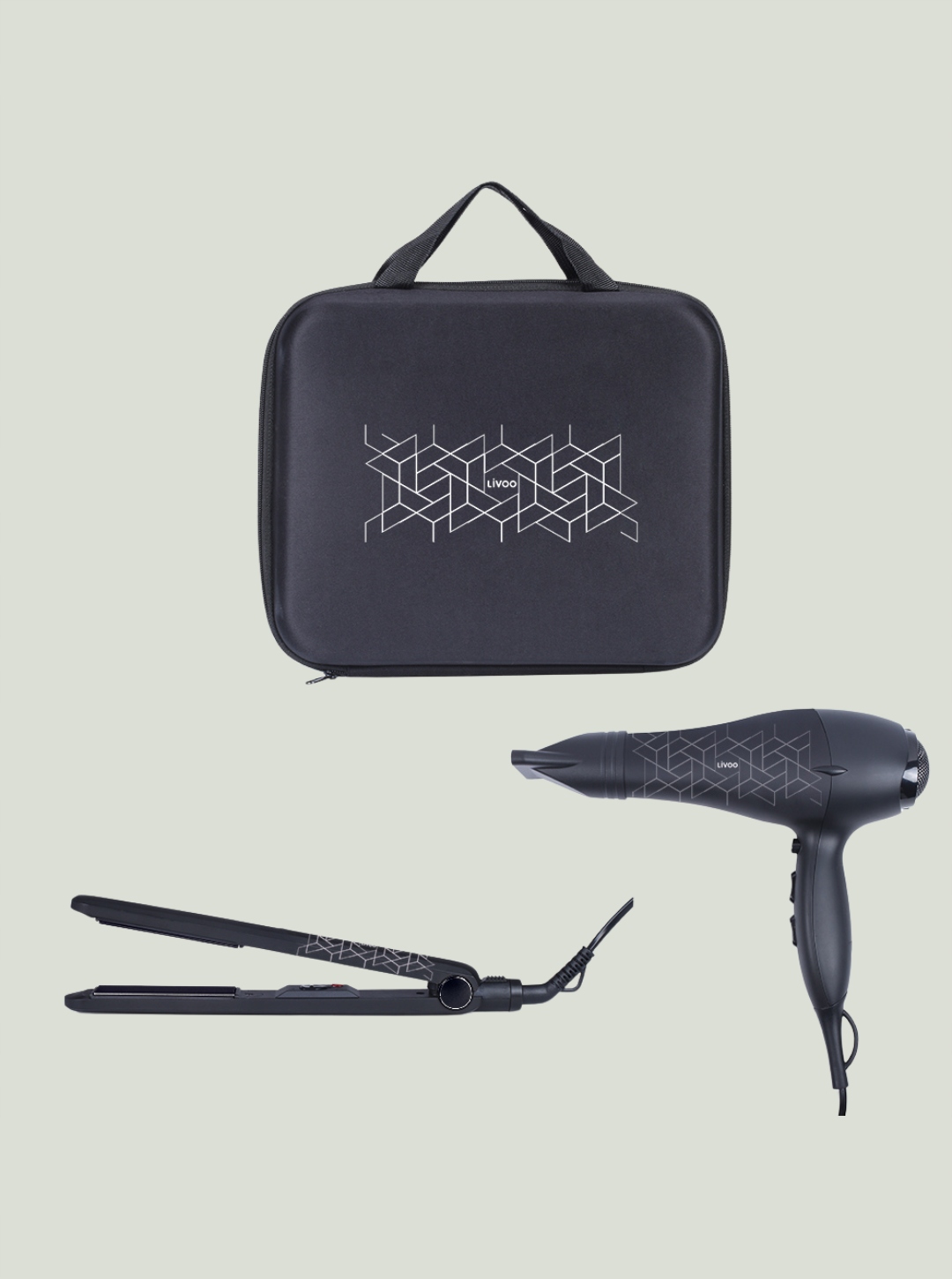Žehlička Na Vlasy a fén na vlasy Livoo Sada