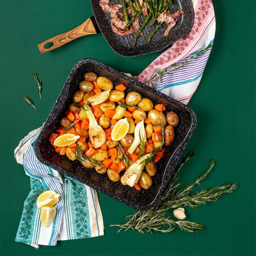 Brytfanna GRANITOWA brytfanka blacha pieczenia mięsa warzyw ryb ciast 6,5L Marka NAVA