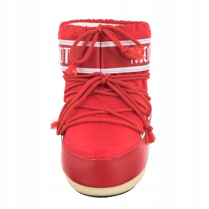 Śniegowce Moon Boot Icon Low Nylon 140934 Czerwone Wzór dominujący bez wzoru