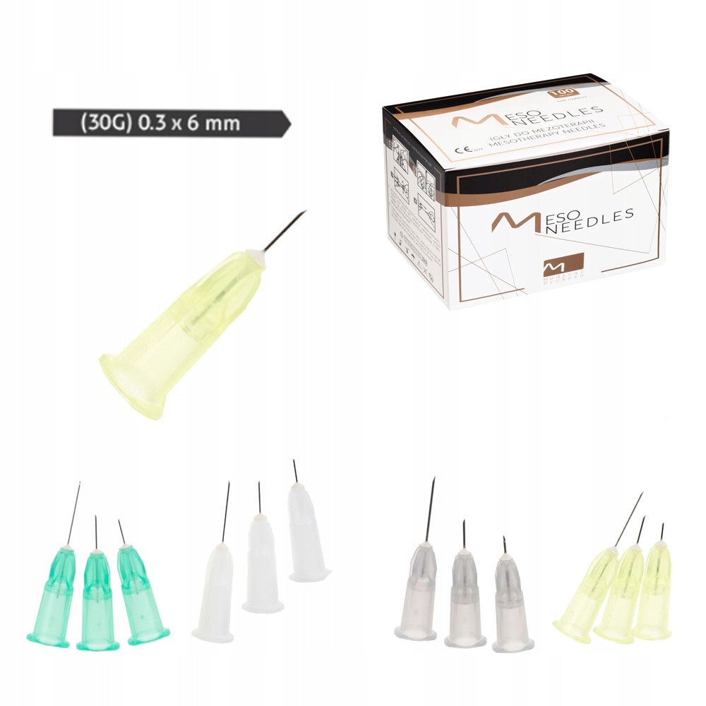 

Igły do mezoterapii Meso Needles 0,3x6mm 30G x100