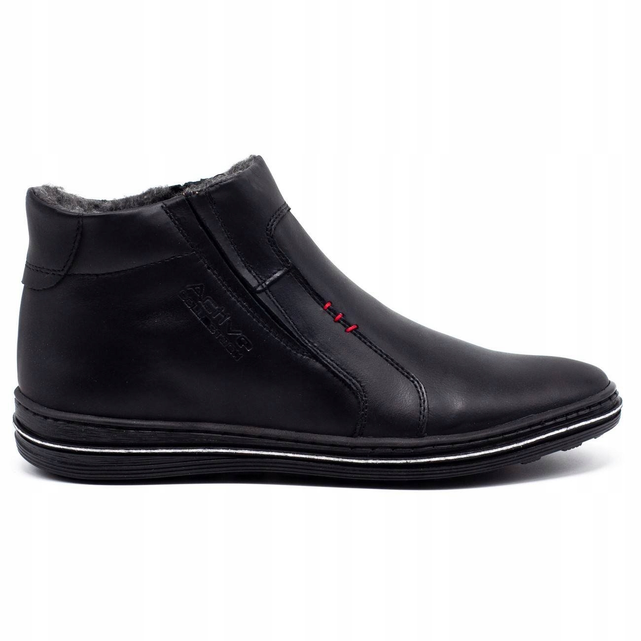 

Buty Męskie Skóra Polskie 381S Czarne 38